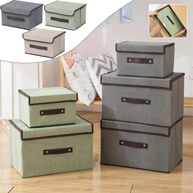 Non-woven Fabric Storage Box With Lid Foldable Portable Dustproof Clothing Underwear Sock Organizer Multifunction Home Accessory 
Non-woven Fabric Storage Box With Lid Foldable Portable Dustproof Clothing Underwear Sock Organizer Multifunction Home Accessory