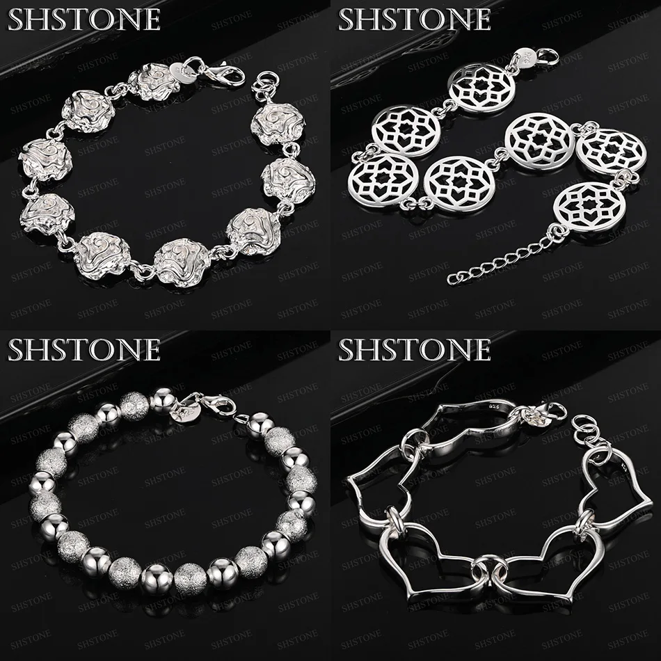 Classic Luxury 925 Sterling Silver Heart Flower Beads Hollow Round Bracelets Women Engagement Party Cute Jewelry Accessories
Classic Luxury 925 Sterling Silver Heart Flower Beads Hollow Round Bracelets Women Engagement Party Cute Jewelry Accessories