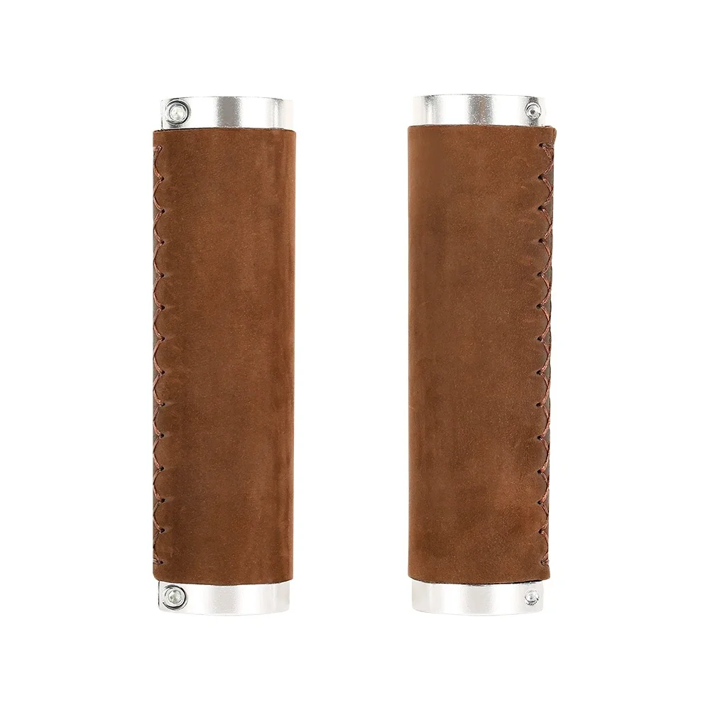 SUNTNUR Hand-Stitched Matte Brown Leather Bike Handlebar Grips 128 MM Durable Cruiser / Vintage / Mtb Grip 1 Pairs
SUNTNUR Hand-Stitched Matte Brown Leather Bike Handlebar Grips 128 MM Durable Cruiser / Vintage / Mtb Grip 1 Pairs