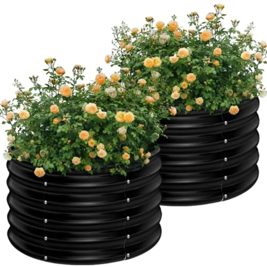 2 Pack 2x2x1.5ft Round Galvanized Raised Garden Bed Outdoor Metal Planter Box for Vegetables Steel Raised Beds for Gardening
2 Pack 2x2x1.5ft Round Galvanized Raised Garden Bed Outdoor Metal Planter Box for Vegetables Steel Raised Beds for Gardening
