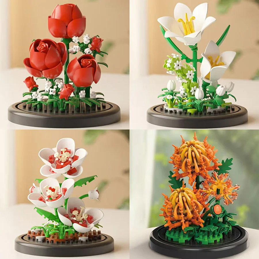 Eternal flower series 4 a set of building blocks flowers. Beautiful tabletop decoration. A plant lover. Give presents to girls.
Eternal flower series 4 a set of building blocks flowers. Beautiful tabletop decoration. A plant lover. Give presents to girls.