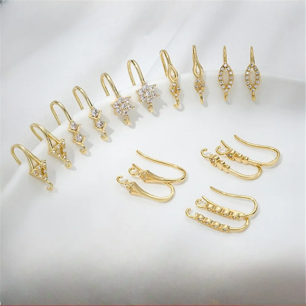 14K Bag Gold Inlaid Zircon Geometric with Ear Hook Accessories DIY Handmade Earrings, Ear Jewelry, Ear Hook Material
14K Bag Gold Inlaid Zircon Geometric with Ear Hook Accessories DIY Handmade Earrings, Ear Jewelry, Ear Hook Material