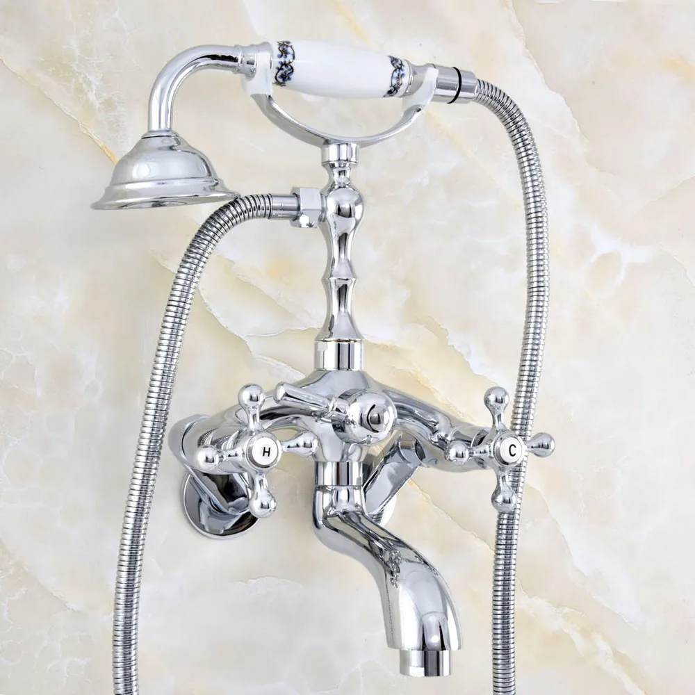 Polished Chrome Brass 3-3/8" Tub Mount Clawfoot Tub Faucet Mixer Tap With Hose & Spray Wall Mounted Dual Cross Handles mqg409
Polished Chrome Brass 3-3/8" Tub Mount Clawfoot Tub Faucet Mixer Tap With Hose & Spray Wall Mounted Dual Cross Handles mqg409