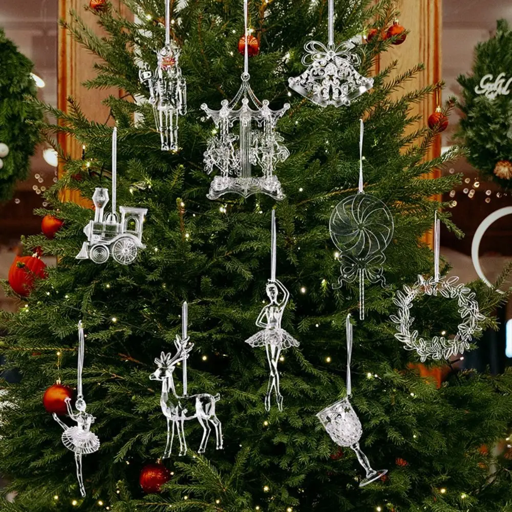 Transparent Christmas Elk Pendants Carousel DIY Acrylic Christmas Tree Ornaments with Ribbons Exquisite Christmas Decoration
Transparent Christmas Elk Pendants Carousel DIY Acrylic Christmas Tree Ornaments with Ribbons Exquisite Christmas Decoration