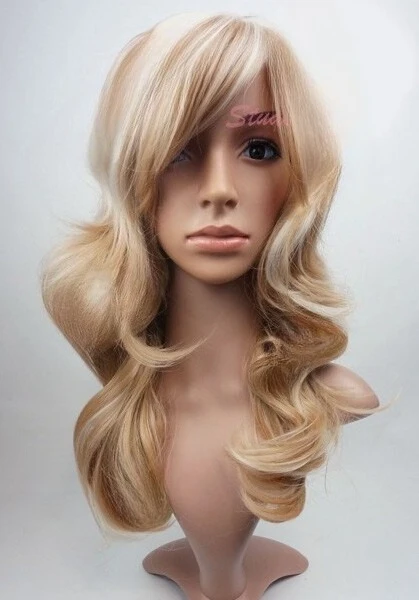 W27 Длинный волнистый синтетический парик Honey Blonde Bleach Blonde Highlight - studio7-uk
W27 Длинный волнистый синтетический парик Honey Blonde Bleach Blonde Highlight - studio7-uk