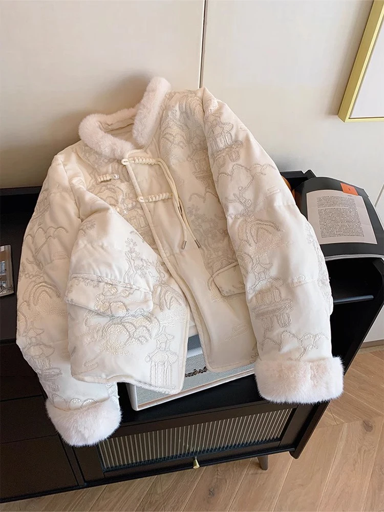 New Chinese Sle Heavy Embroidery Stand Collar Button Cotton Jaet Women's Autumn Winter Retro Small Size Cotton Coat
New Chinese Sle Heavy Embroidery Stand Collar Button Cotton Jaet Women's Autumn Winter Retro Small Size Cotton Coat