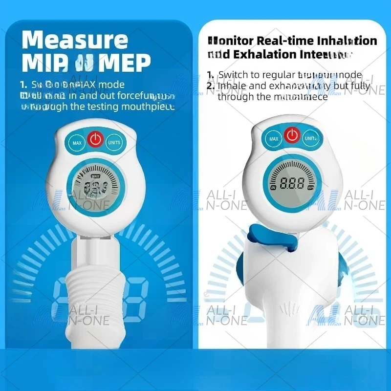 Breathing Exercise Device for Lungs with Electric Manometer Lung Exerciser Respiratory Muscle Trainer with Training App
Breathing Exercise Device for Lungs with Electric Manometer Lung Exerciser Respiratory Muscle Trainer with Training App