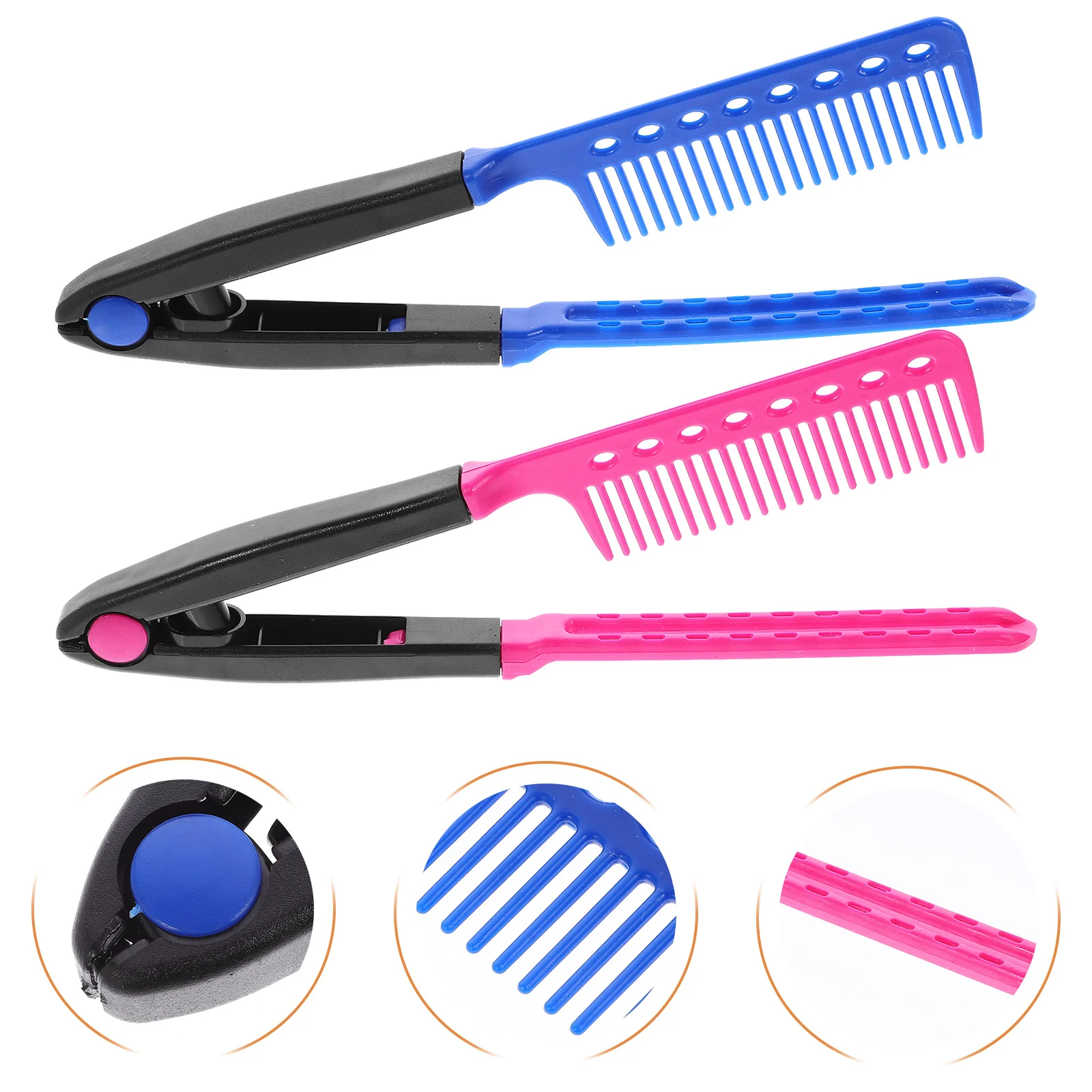 2Pcs Hair Straightening Comb for Women V-Shape Design Prevents Scratching Great for Blow Drying Styling Short to Medium Hair
2Pcs Hair Straightening Comb for Women V-Shape Design Prevents Scratching Great for Blow Drying Styling Short to Medium Hair