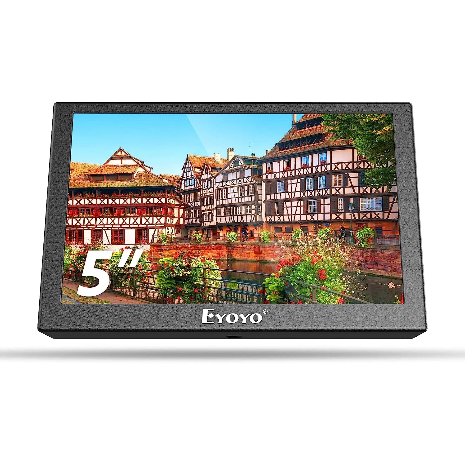 Eyoyo 5-inch Mini LCD Monitor HD 800x480 TFT Screen Panel,140° Wide Angle, Built-in Speaker, Metal Housing, Small External Monitor 1/4 Screw Hole with HDMI/VGA/AV Video Input for Car Rearview PC DVD DVR CCD
Eyoyo 5-inch Mini LCD Monitor HD 800x480 TFT Screen Panel,140° Wide Angle, Built-in Speaker, Metal Housing, Small External Monitor 1/4 Screw Hole with HDMI/VGA/AV Video Input for Car Rearview PC DVD DVR CCD