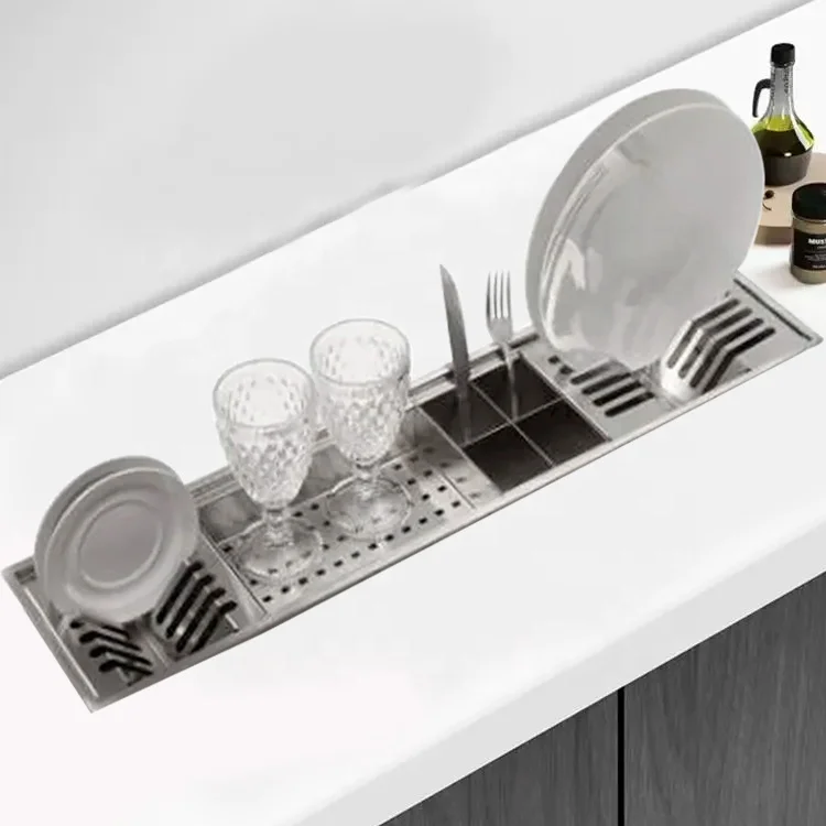 304 Stainless Steel Custom Undermount Kitchen Sink With Drain Board For Bar Counter
304 Stainless Steel Custom Undermount Kitchen Sink With Drain Board For Bar Counter