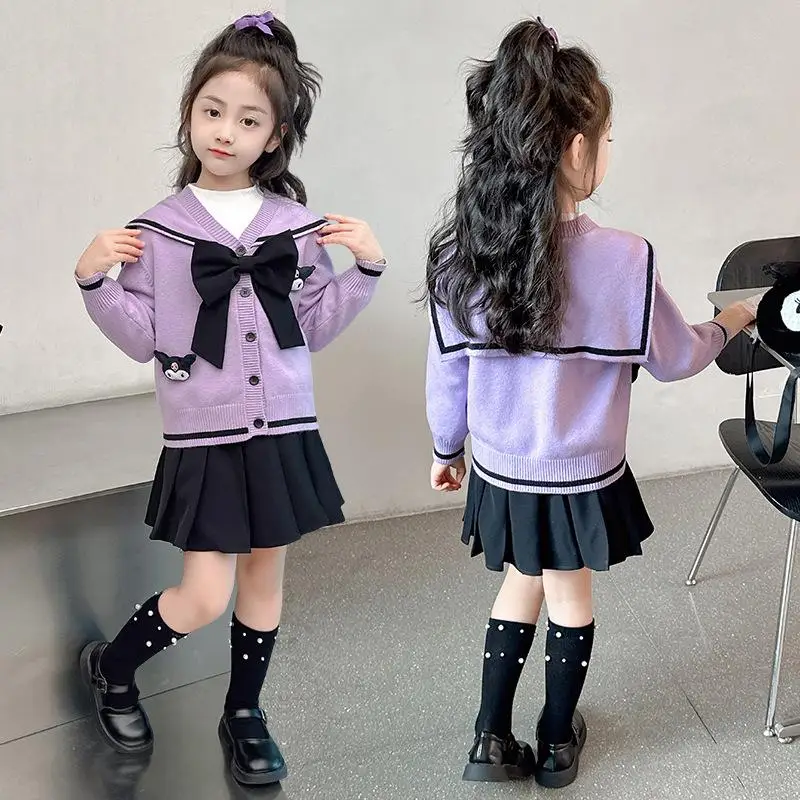 New Sanrio Kuromi Girl Pleated Skirt Navy Collar Cardigan Suit Jk Skirt Hello Kitty Kawaii Spring Student Short Skirt Cartoon
New Sanrio Kuromi Girl Pleated Skirt Navy Collar Cardigan Suit Jk Skirt Hello Kitty Kawaii Spring Student Short Skirt Cartoon