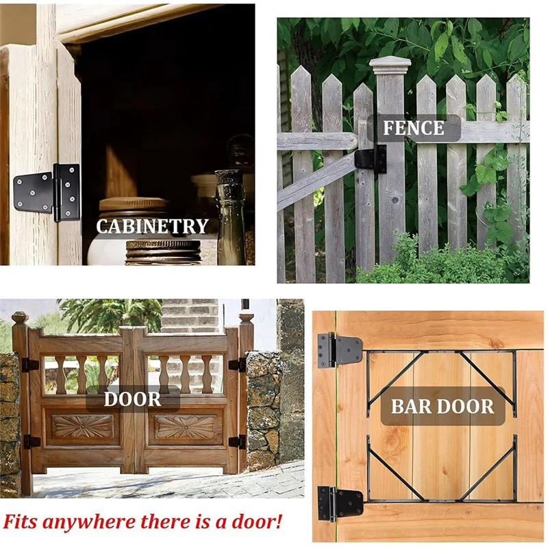 ABAG 4Pack 3.5 Inch Heavy Duty Gate Hinge Black Iron 3.5 Inch Hinges For Wood Shed, Barn Door
ABAG 4Pack 3.5 Inch Heavy Duty Gate Hinge Black Iron 3.5 Inch Hinges For Wood Shed, Barn Door