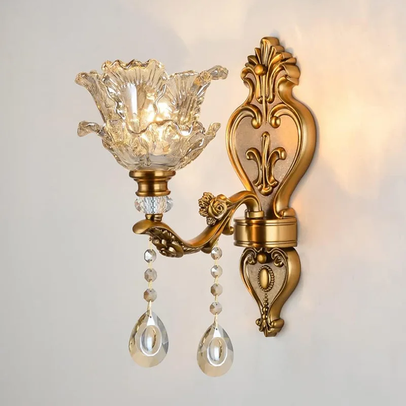 Retro Crystal Glass Wall Light Nordic Zinc Alloy led Wall Lamp Double Headed Living Room Lamps Bedroom Corridor Lighting Fixture
Retro Crystal Glass Wall Light Nordic Zinc Alloy led Wall Lamp Double Headed Living Room Lamps Bedroom Corridor Lighting Fixture