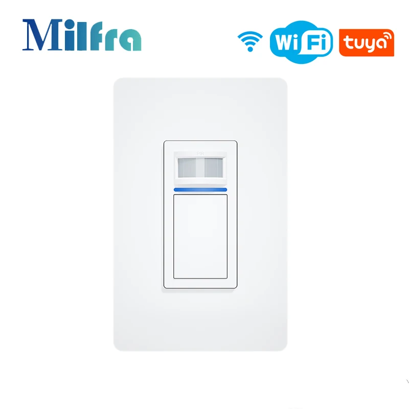 Milfra Tuya WiFi PIR Motion Sensor Smart Home Human Body Infrared Detector 100-120V Movement Sensor Works with Alexa Google Home
Milfra Tuya WiFi PIR Motion Sensor Smart Home Human Body Infrared Detector 100-120V Movement Sensor Works with Alexa Google Home