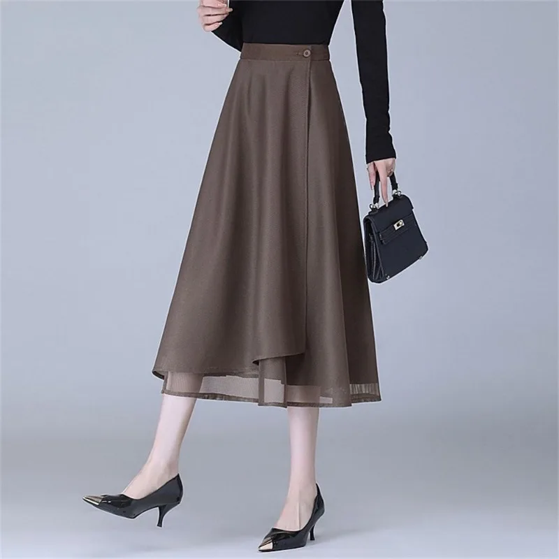 Women's High Waist Asymmetric Chiffon Midi Skirt Elegant Flowy A-line Swing Skirt for Office Casual Daily
Women's High Waist Asymmetric Chiffon Midi Skirt Elegant Flowy A-line Swing Skirt for Office Casual Daily