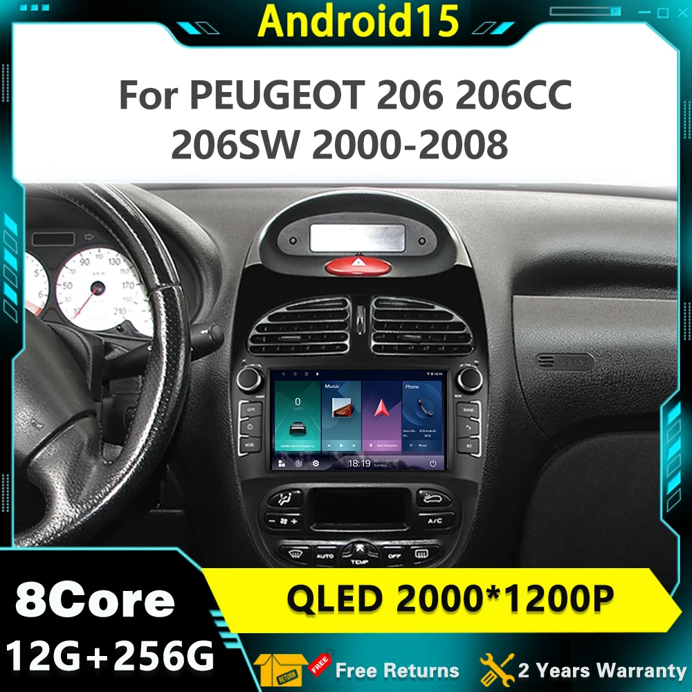 7" Android 15 For PEUGEOT 206 206CC 206SW 2000-2008 Carplay Car radio Multimedia playernavi Video NO 2din Autoradio wifi GPS
7" Android 15 For PEUGEOT 206 206CC 206SW 2000-2008 Carplay Car radio Multimedia playernavi Video NO 2din Autoradio wifi GPS