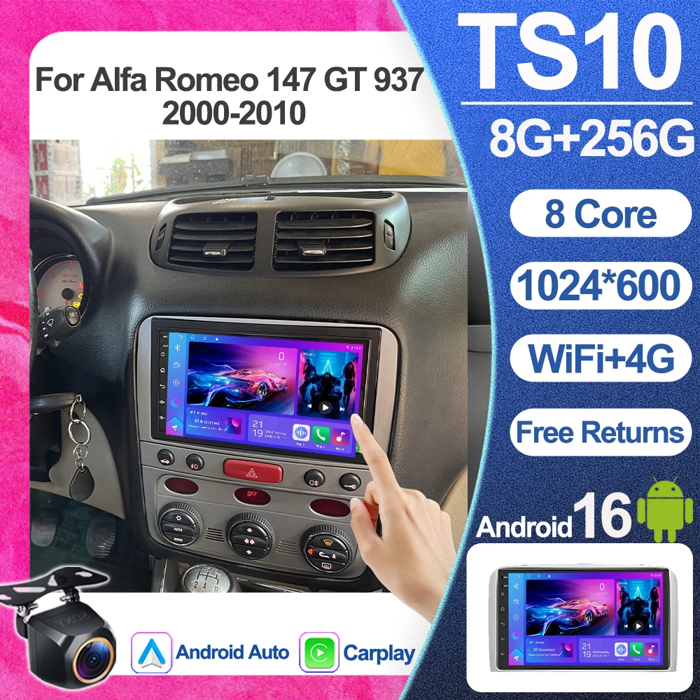 7" Android 16 For Alfa Romeo 147 Gt 937 2000-2010 Car Radio Multimedia Video Player Gps navigation Vertical Screen Tesla Style
7" Android 16 For Alfa Romeo 147 Gt 937 2000-2010 Car Radio Multimedia Video Player Gps navigation Vertical Screen Tesla Style
