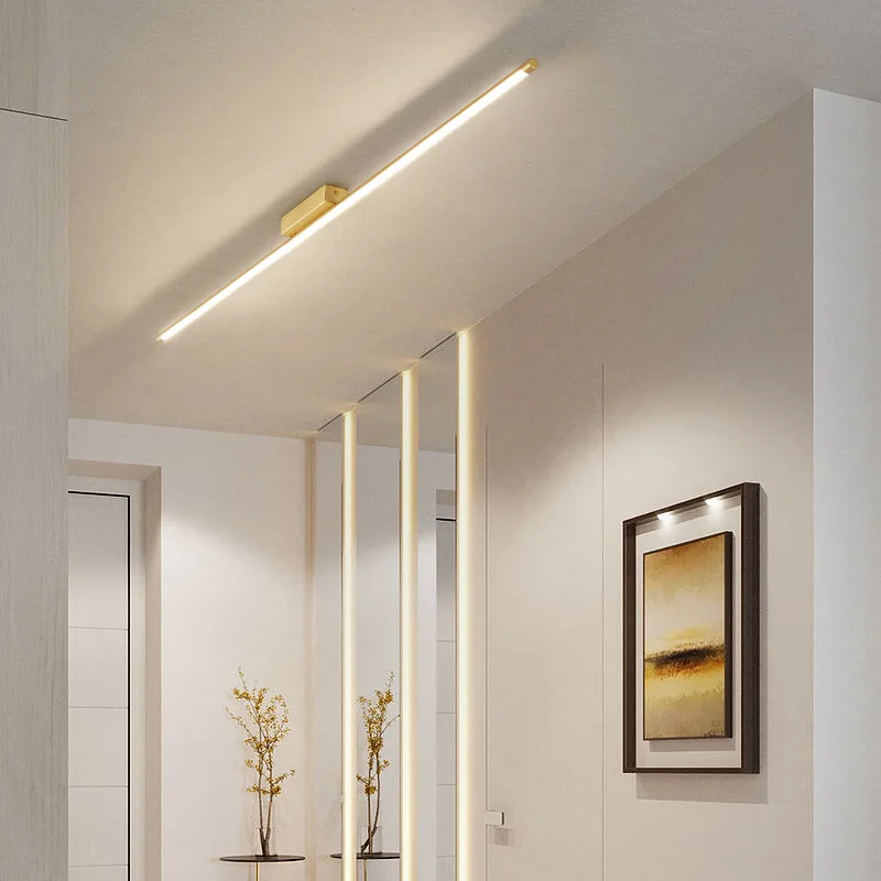 Modern Tri color Dimming Bedroom Cloak Room Ceiling Light Geometric Long Corridor LED Ceiling Light 60 90 120cm Copper
Modern Tri color Dimming Bedroom Cloak Room Ceiling Light Geometric Long Corridor LED Ceiling Light 60 90 120cm Copper