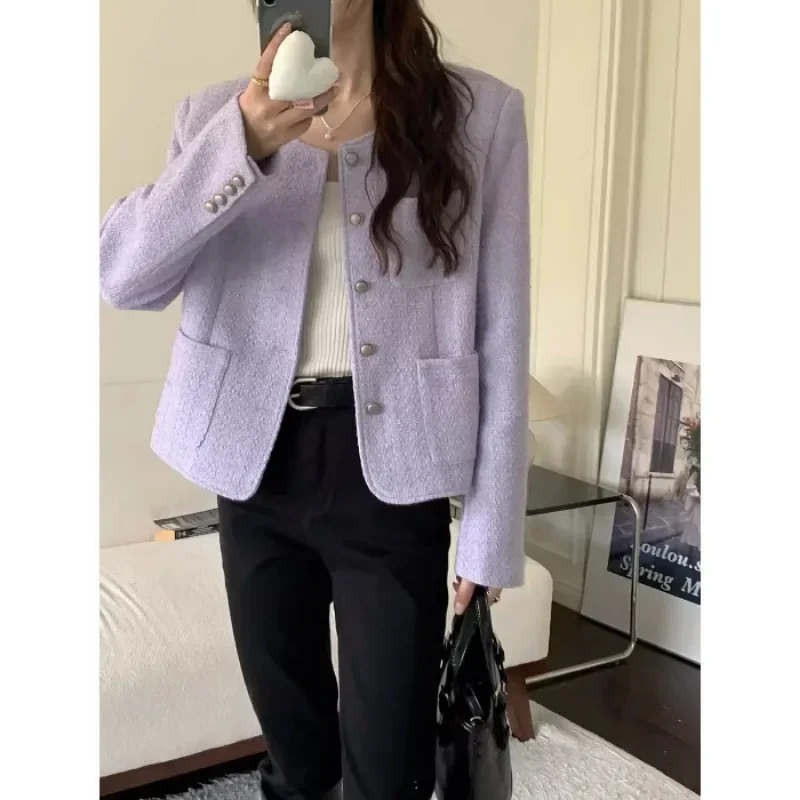 2024 Ropa Mujer, корейские модные винтажные элегантные куртки для женщин, однотонные женские топы с круглым вырезом и длинными рукавами Y2K, темпераментные пальто
2024 Ropa Mujer, корейские модные винтажные элегантные куртки для женщин, однотонные женские топы с круглым вырезом и длинными рукавами Y2K, темпераментные пальто