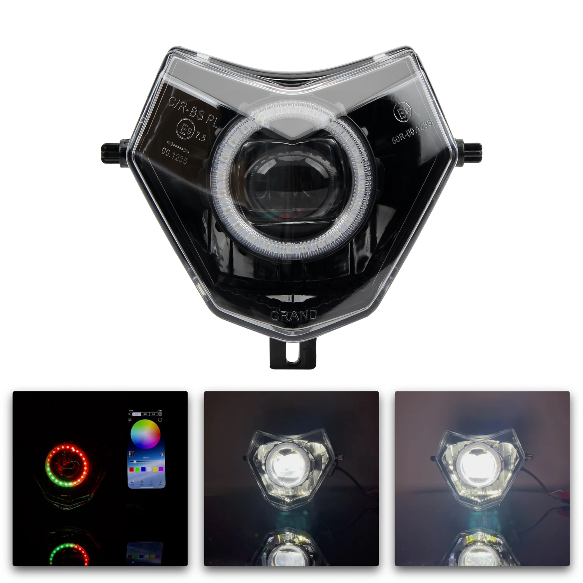 Мотоциклетные светодиодные фары, приложение, управление Bluetooth, диафрагма, ангельские глазки для sherco Pit Dirt Bike, аксессуары для мотокросса
Мотоциклетные светодиодные фары, приложение, управление Bluetooth, диафрагма, ангельские глазки для sherco Pit Dirt Bike, аксессуары для мотокросса