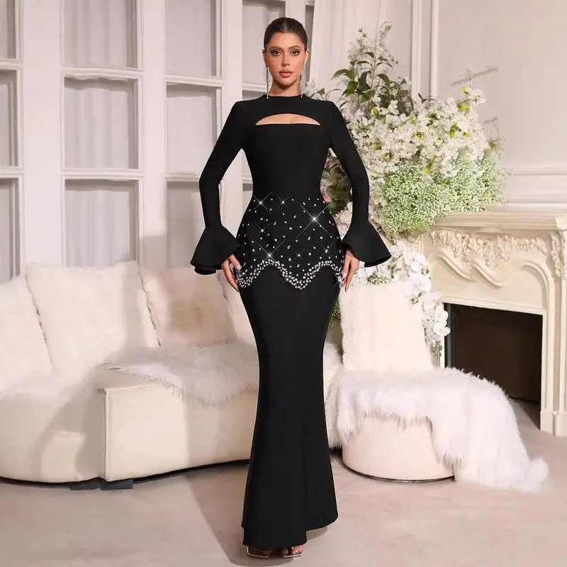 Ele Long Sve Dr Sexy Strapl Evening Gown with Flared Sves High Waist Chiffon Draped Evening Dr for Women
Ele Long Sve Dr Sexy Strapl Evening Gown with Flared Sves High Waist Chiffon Draped Evening Dr for Women