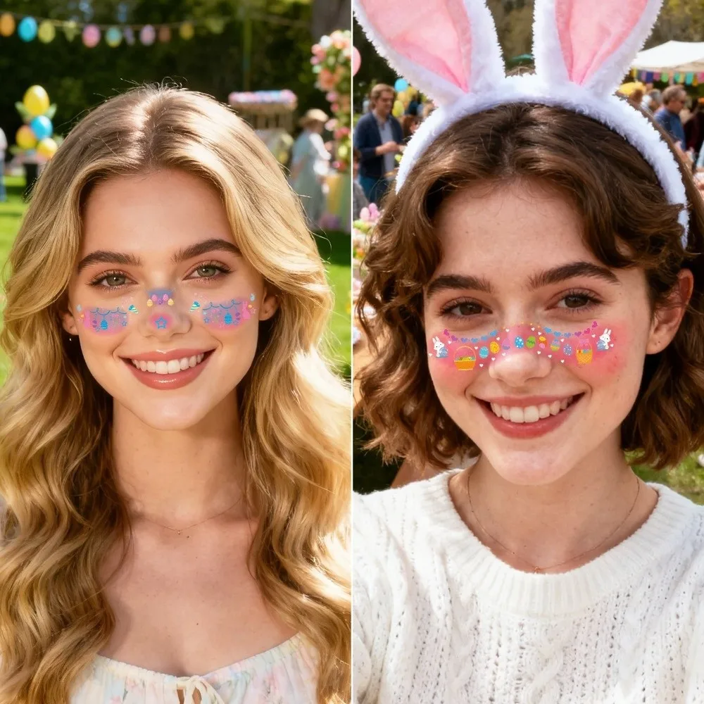12pcs Waterproof Easter Freckles Blush Stickers Long Lasting Facial Art Easter Egg Face Temporary Tattoos DIY Disposable
12pcs Waterproof Easter Freckles Blush Stickers Long Lasting Facial Art Easter Egg Face Temporary Tattoos DIY Disposable