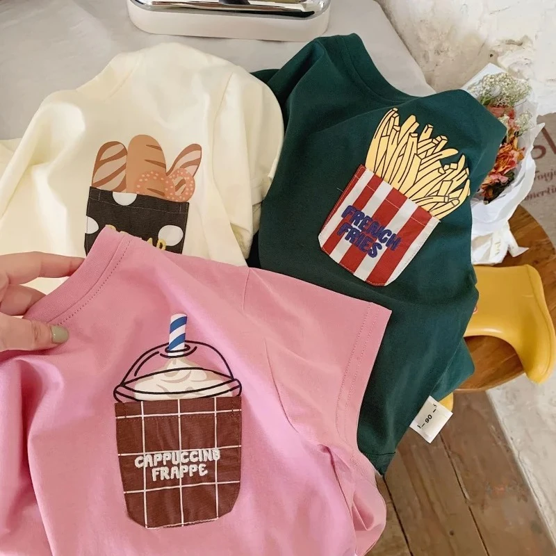 ChildrenTT-shirt Summer New Boys and Girls Cartoon Pocket Short Sleeve Baby CuteTT shirt
ChildrenTT-shirt Summer New Boys and Girls Cartoon Pocket Short Sleeve Baby CuteTT shirt