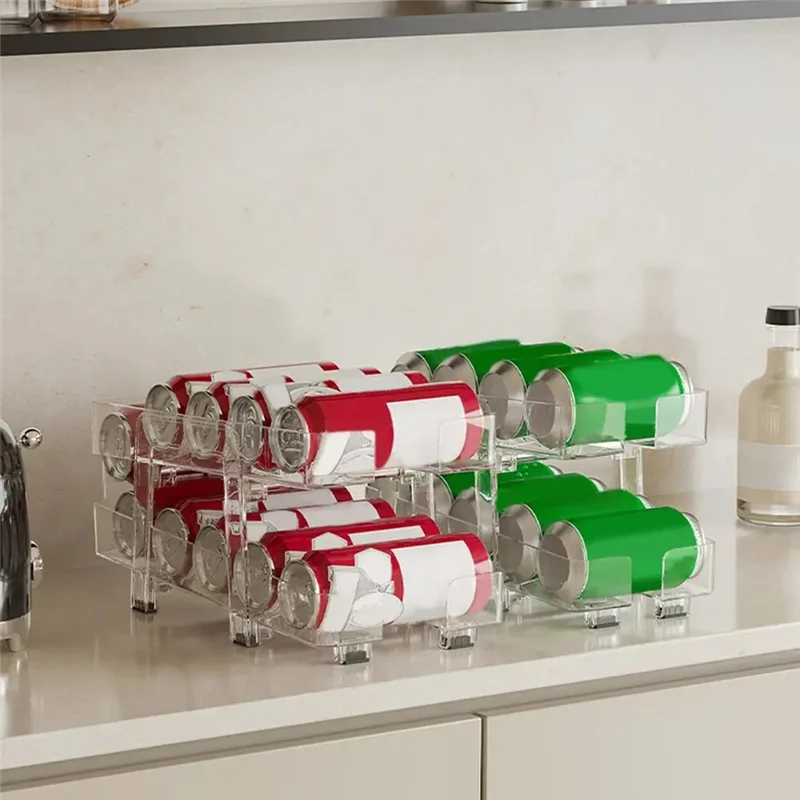 -AT37 Can Dispenser Storage Organizer Bins Adjustable Rolling Can Organizer With Two Tiers Rolling Jar Boxes Kitchen Storage
-AT37 Can Dispenser Storage Organizer Bins Adjustable Rolling Can Organizer With Two Tiers Rolling Jar Boxes Kitchen Storage