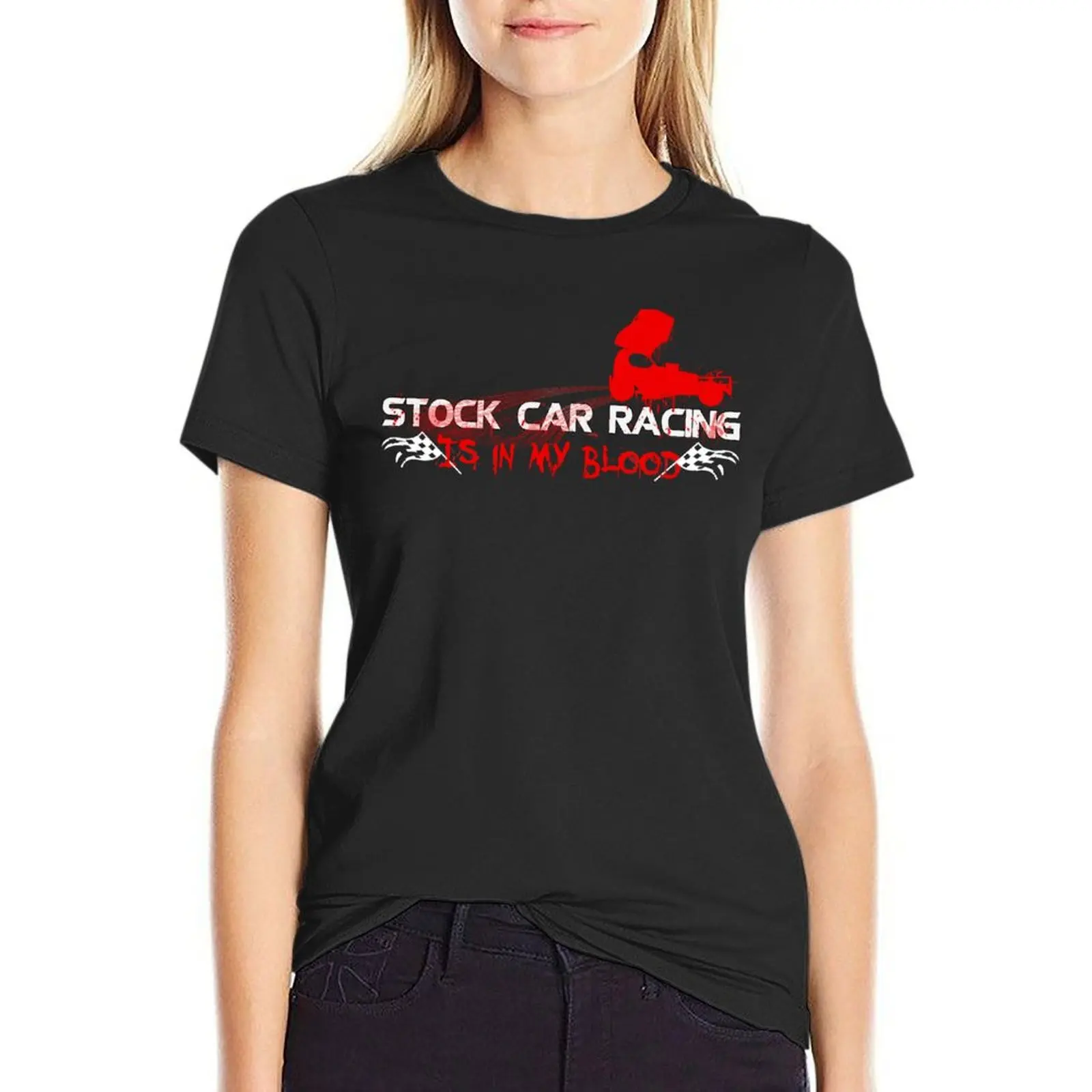 Stock Car Racing is in my blood T-Shirt summer clothes Aesthetic clothing t-shirts for Women graphic tees funny
Stock Car Racing is in my blood T-Shirt summer clothes Aesthetic clothing t-shirts for Women graphic tees funny