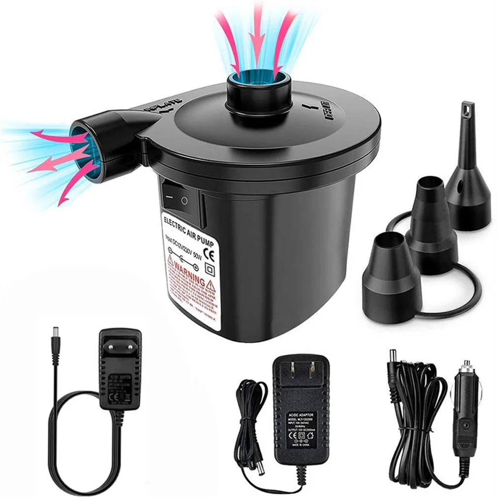 Portable Electric Air Pump With 3 Nozzles US/EU/UK/AU Air Inflator Air Mattress Boat Car Auto Air Inflatable Pump For Car Home
Portable Electric Air Pump With 3 Nozzles US/EU/UK/AU Air Inflator Air Mattress Boat Car Auto Air Inflatable Pump For Car Home