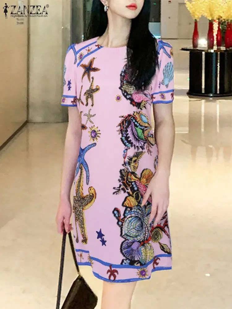 Women Elegant Party Dress 2024 ZANZEA Fashion Summer Floral Printed Sundress Casual Short Sleeve Work Robe Stylish Club Vestidos
Women Elegant Party Dress 2024 ZANZEA Fashion Summer Floral Printed Sundress Casual Short Sleeve Work Robe Stylish Club Vestidos