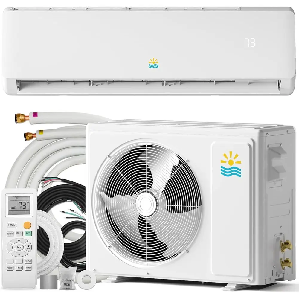 Mini Split AC/Heating System - 18000 Mini Split AC Unit Inverter Heating and Cooling, 19 SEER2 230V Energy Eicient DuctlAir Cond
Mini Split AC/Heating System - 18000 Mini Split AC Unit Inverter Heating and Cooling, 19 SEER2 230V Energy Eicient DuctlAir Cond