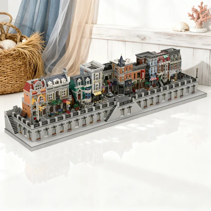 3725 деталей MOC: Модульная модель парижской променадной улицы, строительные блоки, конструктор, рождественский подарок для детей
3725 деталей MOC: Модульная модель парижской променадной улицы, строительные блоки, конструктор, рождественский подарок для детей