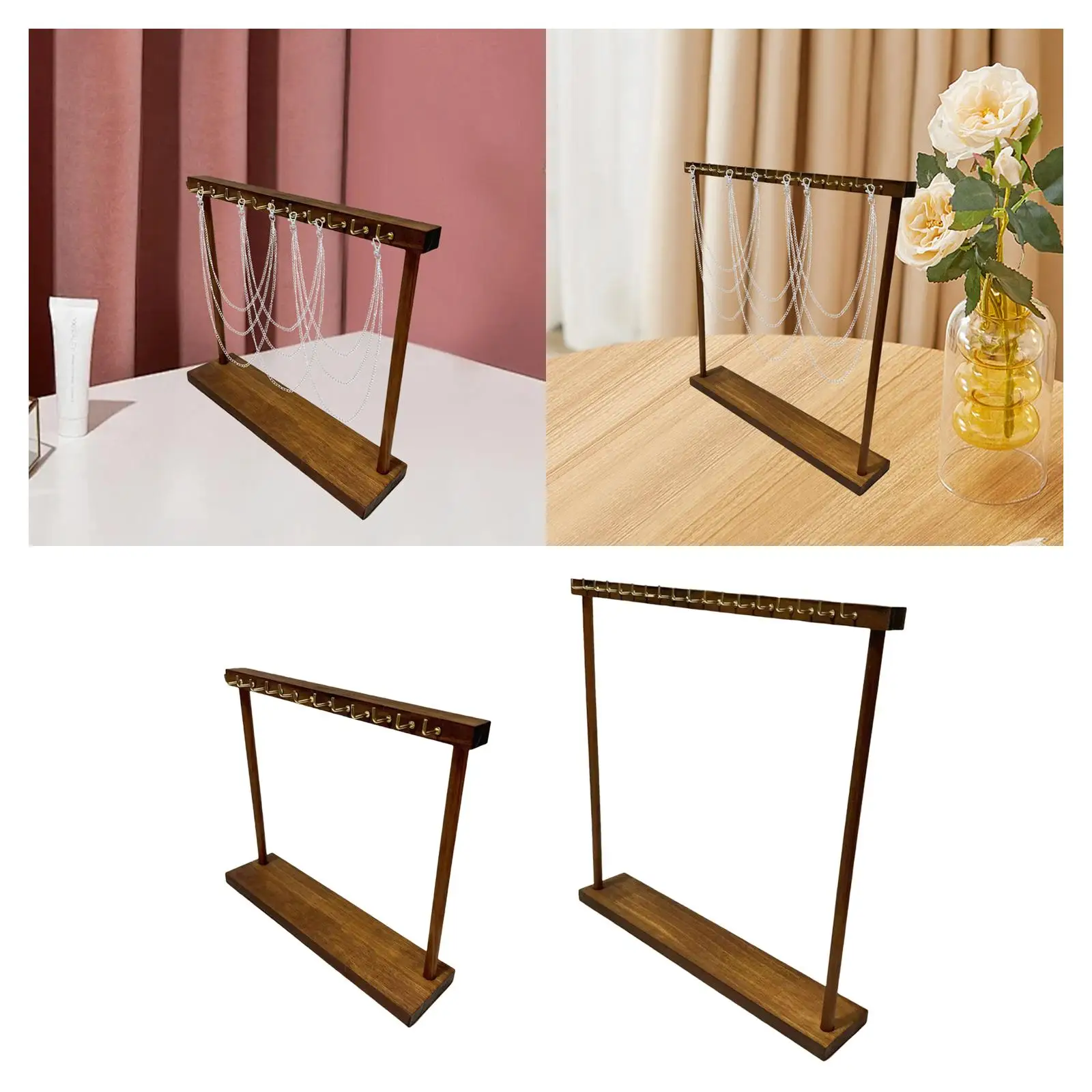 Necklace Holder Anti Slip Base Wooden Jewelry Holder for Vanity Dresser Home
Necklace Holder Anti Slip Base Wooden Jewelry Holder for Vanity Dresser Home