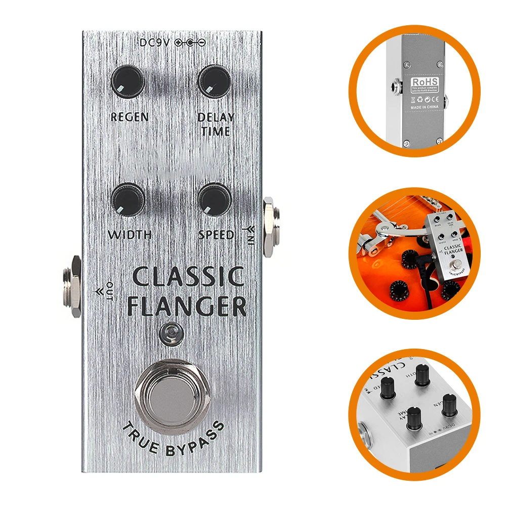 Professional Flanger Guitar Effects Pedal Metal Guitar Effect for Electric Guitar Performance
Professional Flanger Guitar Effects Pedal Metal Guitar Effect for Electric Guitar Performance
