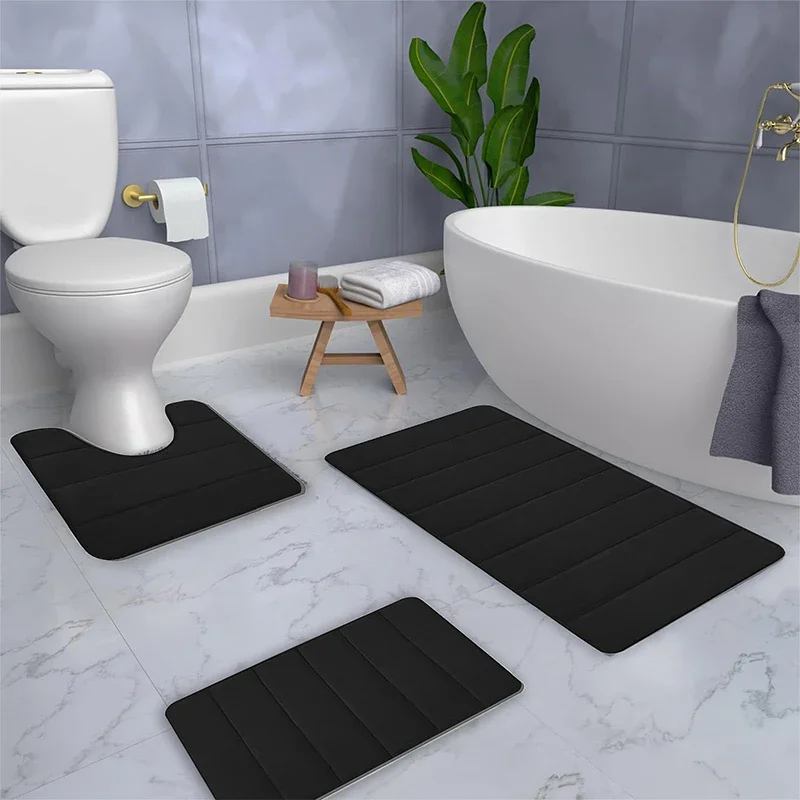 3 Pieces Super Absorbent Bathroom Rug Mat Set Home Accessories Bathtub Anti-slip Rugs Supplies Carpet Products Washable
3 Pieces Super Absorbent Bathroom Rug Mat Set Home Accessories Bathtub Anti-slip Rugs Supplies Carpet Products Washable