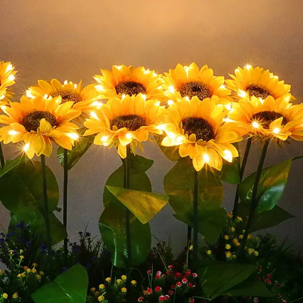 1/3head Solar Lawn Lamp Waterproof Solar Powered Landscape Lighting Sunflower Shape Solar Light Landscape Design
1/3head Solar Lawn Lamp Waterproof Solar Powered Landscape Lighting Sunflower Shape Solar Light Landscape Design