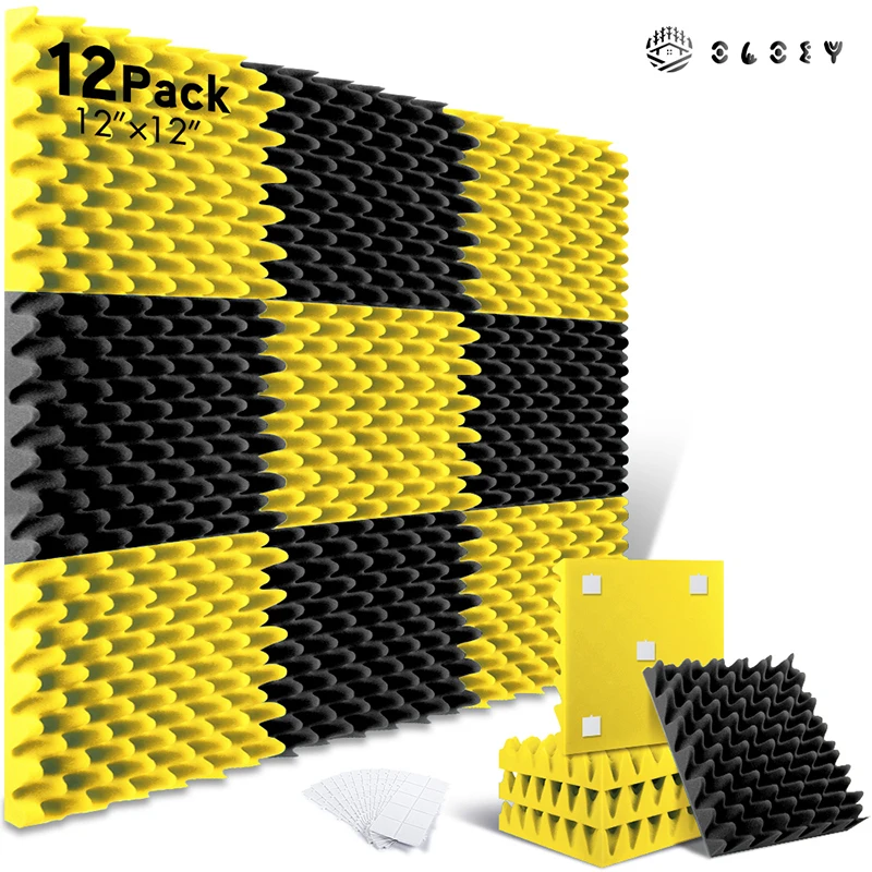 Noise Canceling Foam 12 Pack, For Home Studio Sound Absorbing, Egg Crate Acoustic Wall Panels High Density Home Decoration
Noise Canceling Foam 12 Pack, For Home Studio Sound Absorbing, Egg Crate Acoustic Wall Panels High Density Home Decoration