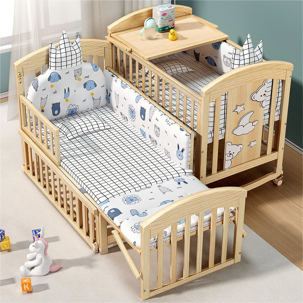 High Quality Solid Wood Baby Rocking Crib Adjustable Wheels Comfortable Baby Cot Bed Crib for 0-3 Years
High Quality Solid Wood Baby Rocking Crib Adjustable Wheels Comfortable Baby Cot Bed Crib for 0-3 Years