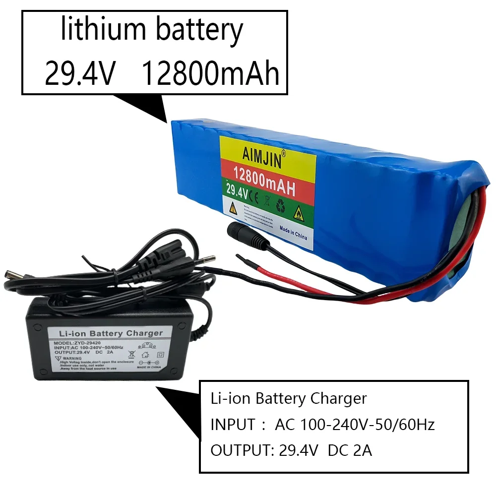7S4P 24V 12800mAh Rechargeable Lithium Ion Battery 29.4V for Batteries 18650 Battery Pack +29.4V Charger
7S4P 24V 12800mAh Rechargeable Lithium Ion Battery 29.4V for Batteries 18650 Battery Pack +29.4V Charger