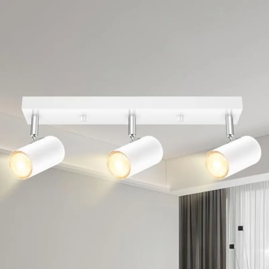 Plug in Track Lighting, 3 Light Ceiling Lighting Kit, 3 Way Modern Wall Spotlight, 15 Feet Cord, Flexibly Rotatable Complete Li
Plug in Track Lighting, 3 Light Ceiling Lighting Kit, 3 Way Modern Wall Spotlight, 15 Feet Cord, Flexibly Rotatable Complete Li