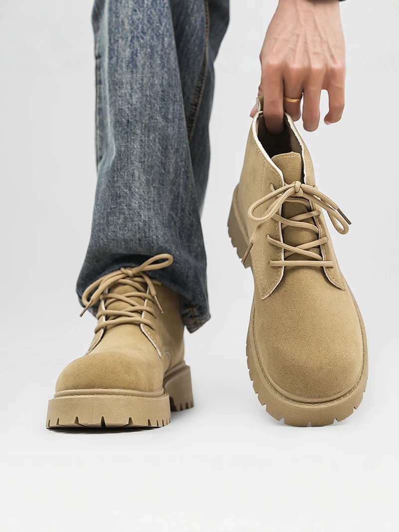 Men's Winter High-Top Casual Boots Outdoor Climbing Sports Work Leather Shoes Large Head Board Shoes Youth Fashion
Men's Winter High-Top Casual Boots Outdoor Climbing Sports Work Leather Shoes Large Head Board Shoes Youth Fashion