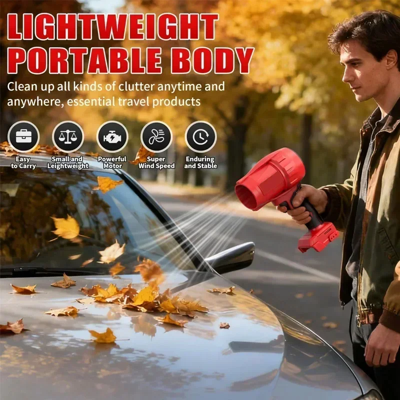For Milwaukee 30000RPM Cordless Turbo Fan Handheld Violent Fan Brushless Air Blower Dryer 18V Rechargeable Dust Blowing Tool
For Milwaukee 30000RPM Cordless Turbo Fan Handheld Violent Fan Brushless Air Blower Dryer 18V Rechargeable Dust Blowing Tool