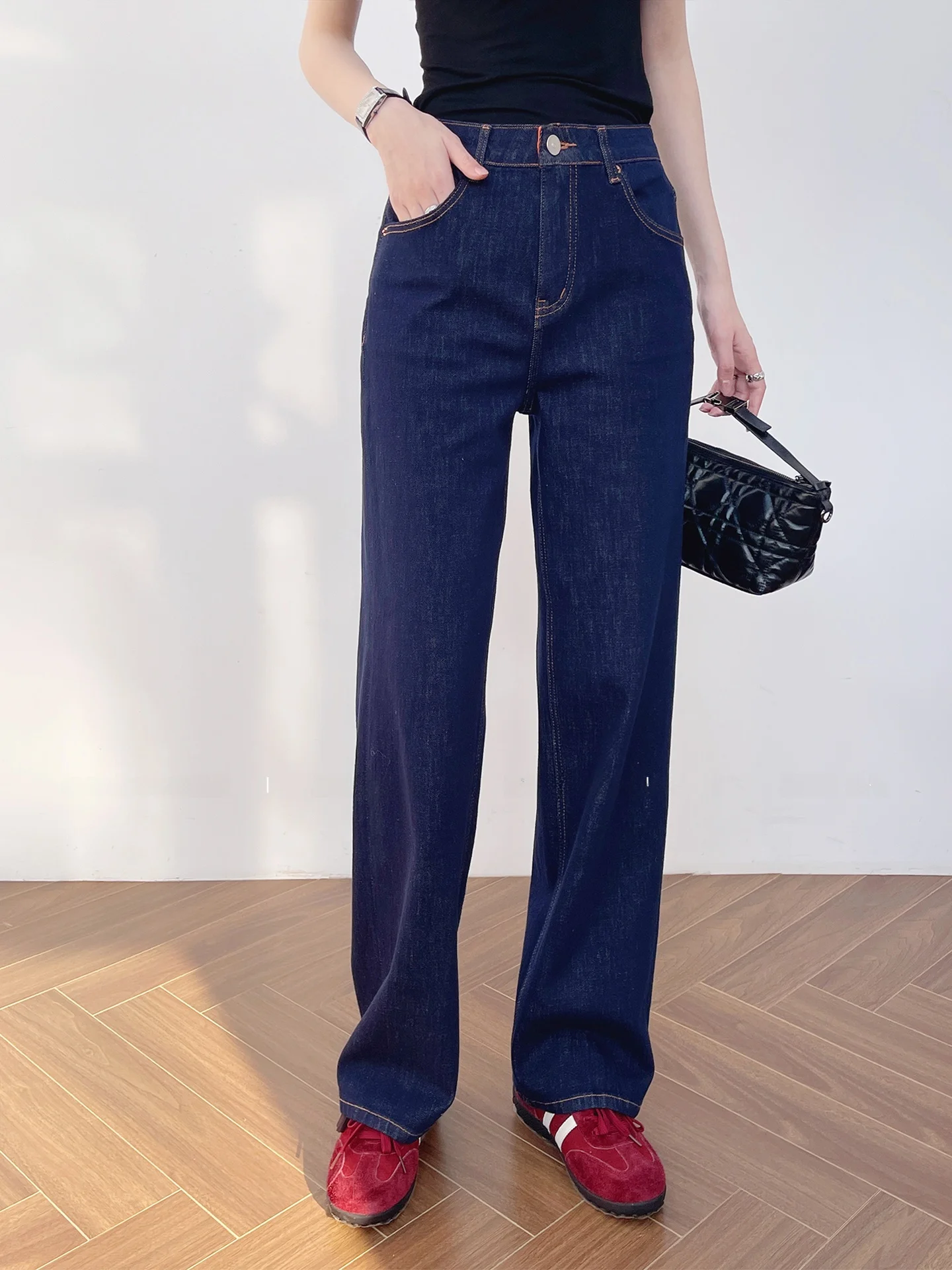 High Waist Straight Leg Denim Pants Elastic Waist Ultra Soft Four Way Stretch Linen Long Pants Spring New Style Han Shang Lia...
High Waist Straight Leg Denim Pants Elastic Waist Ultra Soft Four Way Stretch Linen Long Pants Spring New Style Han Shang Lia...