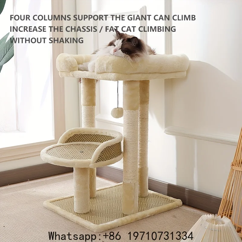 2-Tier Luxury Cat Tree with Sisal Scratching Posts, Multi-Level Cat Tower with Plush Perches & Hanging Toys, Durable Activity
2-Tier Luxury Cat Tree with Sisal Scratching Posts, Multi-Level Cat Tower with Plush Perches & Hanging Toys, Durable Activity