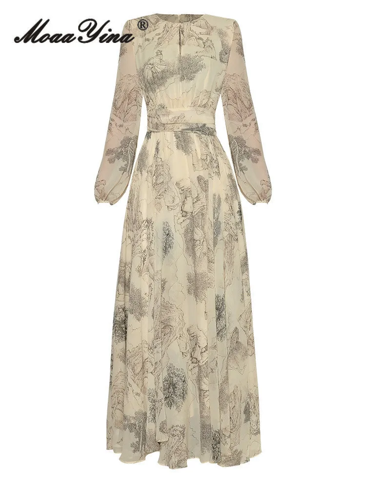 MoaaYina 2024 Summer Fashion Designer Women Dress Round Neck Retro Flowers Print Lantern Sleeve Fairy Style Maxi Dress
MoaaYina 2024 Summer Fashion Designer Women Dress Round Neck Retro Flowers Print Lantern Sleeve Fairy Style Maxi Dress