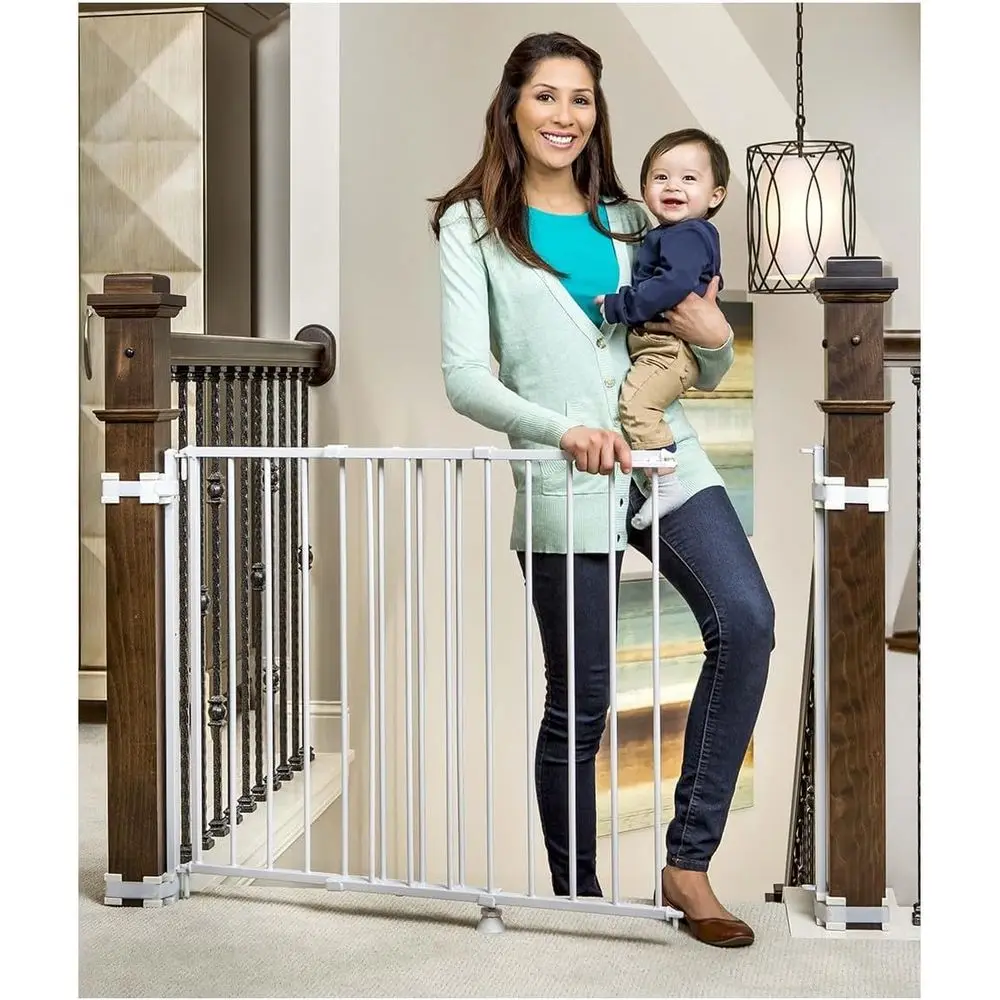 Extra Wide 29-43 Stairway Baby Gate with Door, Hardware-Mounted, Suitable for Banisters and Walls, Walk-Through for Toddlers and
Extra Wide 29-43 Stairway Baby Gate with Door, Hardware-Mounted, Suitable for Banisters and Walls, Walk-Through for Toddlers and