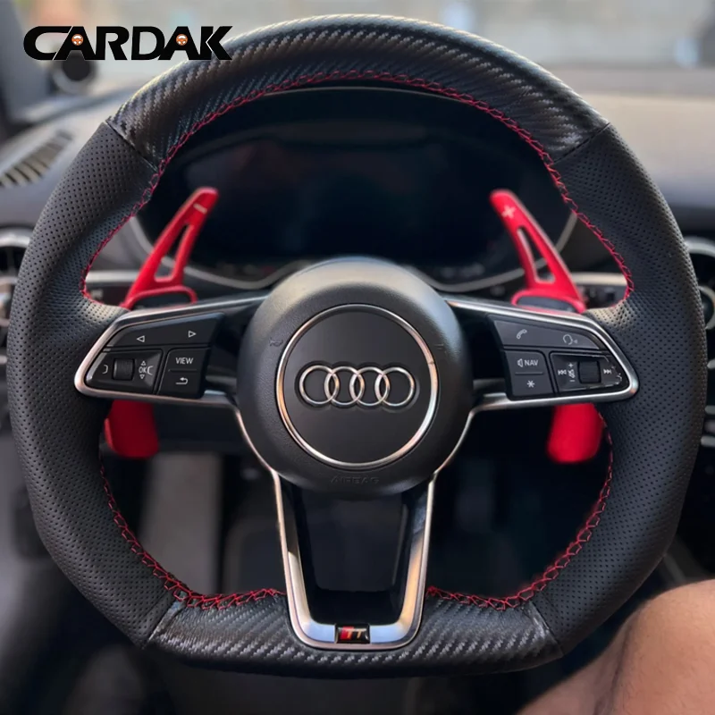 Черный кожаный карбоновый чехол на руль автомобиля для Audi TT (8S) 2014-2019 TTS 2014-2019 TT RS 2016-2019 R8 (4S) 2015-2019
Черный кожаный карбоновый чехол на руль автомобиля для Audi TT (8S) 2014-2019 TTS 2014-2019 TT RS 2016-2019 R8 (4S) 2015-2019