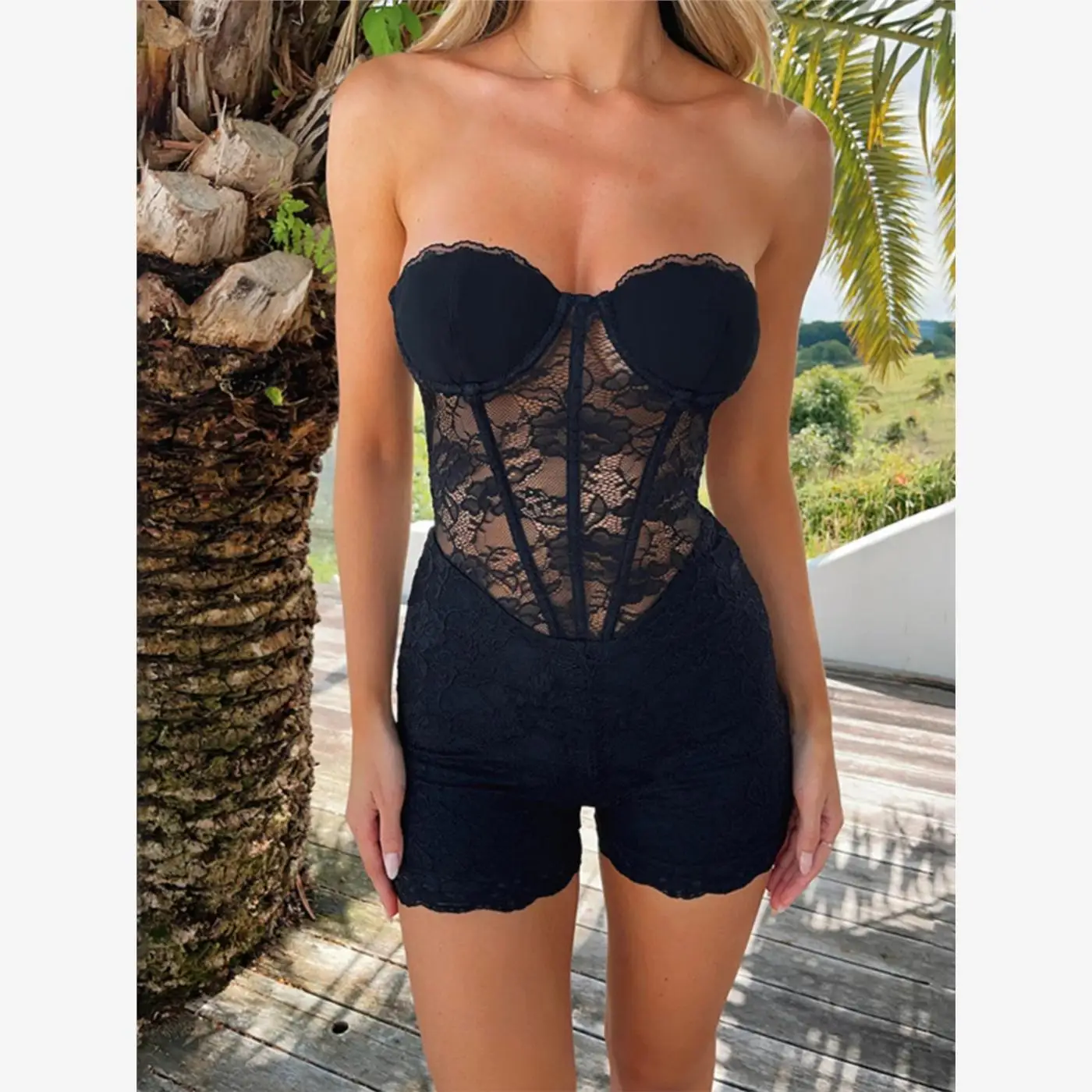 Women's Lace Underwear Bodysuit Fishbone Line Design High Waist Short Pants Nylon Fabric Straight Cut Spring Season Bodysuit
Women's Lace Underwear Bodysuit Fishbone Line Design High Waist Short Pants Nylon Fabric Straight Cut Spring Season Bodysuit