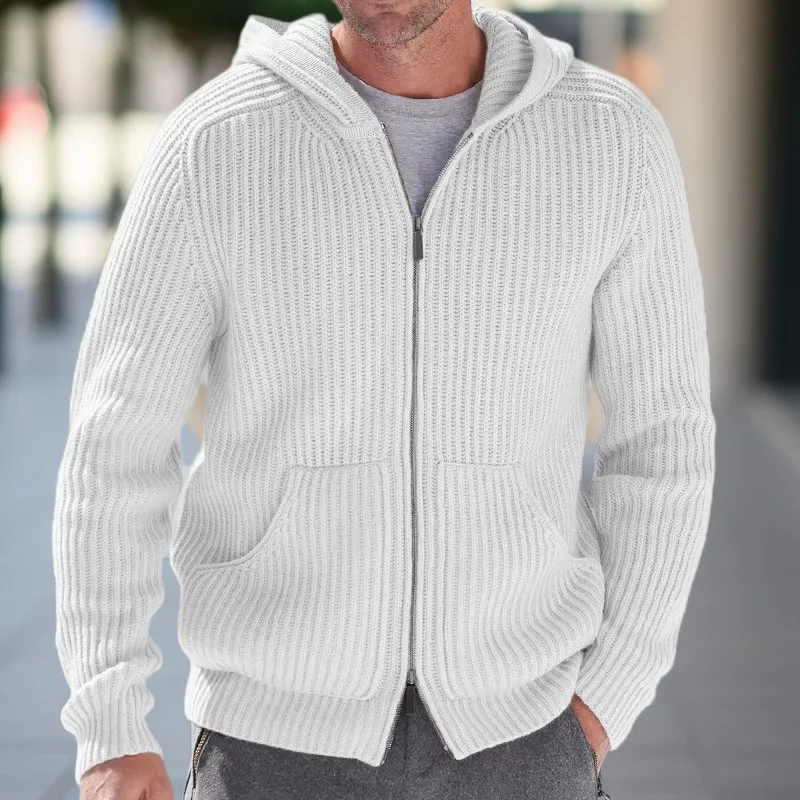 LIBIELIY New Style Men Knitted Sweater With Zipper Pocket For Autumn And Winter, For Young Men, Hooded, Long-sleeved Knitted Sw
LIBIELIY New Style Men Knitted Sweater With Zipper Pocket For Autumn And Winter, For Young Men, Hooded, Long-sleeved Knitted Sw